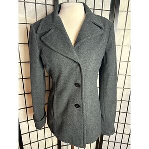 Trendz Dark Gray Wool Blend Pea Coat